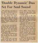 Newspaper article, 'Double Dynamic' Duo Set for Soul Sound, October 15, 1968