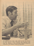 Newspaper photograph, Jim Landrum, YMCA Director, September 19, 1969 by The Reflector