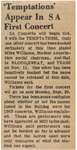 Newspaper article, Temptations Appear in SA Concert, September 19, 1969