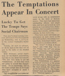 Newspaper article, The Temptations Appear In Concert, October 7, 1969 by The Reflector