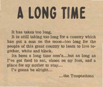 Newspaper article, A Long Time, October 10, 1969 by The Reflector