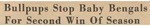 Newspaper article, Bullpups Stop Baby Bengals For Second Win of Season, October 21, 1969 by The Reflector