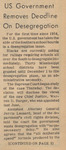 Newspaper article, US Government Removes Deadline On Desegregation, October 28, 1969 by The Reflector