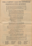 Newspaper article, YMCA Cabinet Calls Its Continued Existence Into Question, November 7, 1969 by The Reflector