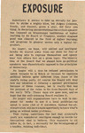 Newspaper article, Exposure, December 5, 1969 by The Reflector