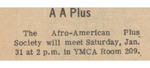 Newspaper advertisement, AA Plus, January 30, 1970 by The Reflector
