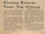 Newspaper article, Election Returns Name New Officials,  April 10, 1970