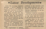 Newspaper article, Latest Developments, April 10, 1970 by The Reflector