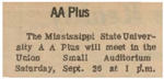 Newspaper advertisement, AA Plus, September 25, 1970