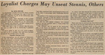 Newspaper advertisement, Loyalist Charges May Unseat Stennis, Others, November 10, 1970 by Hob Bryan