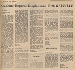 Newspaper article, Students Express Displeasure With Reveille, April 23, 1971