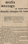Newspaper article, Reveille Changes Its Tune, April 30, 1971 by Lowell Hine