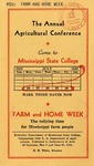 1937 Farm and Home Week Announcement