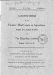 Agricultural and Mechanical College Bulletin, July 1910