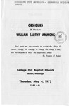 Ammons Funeral Service Program