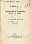1920 Program for Mississippi Home Demonstration Clubs For Women