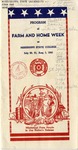 1941 Farm and Home Week Program