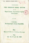 1959 Negro County Agricultural Agents Association Program
