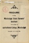 1914 Mississippi State Farmers' Institute Program