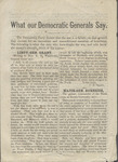 What our Democratic generals say : the Democratic party declare that the war is a failure ...