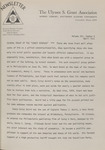 The Ulysses S. Grant Association Newsletter, Volume 3, Number 3, April 1966