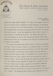 The Ulysses S. Grant Association Newsletter, Volume 4, Number 1, October 1966