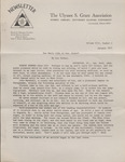 The Ulysses S. Grant Association Newsletter, Volume 8, Number 2, January 1971