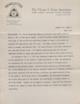 The Ulysses S. Grant Association Newsletter, Volume 8, Number 3, April 1971