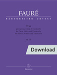 Fauré, Gabriel - Trio for Piano, Violin and Violoncello op. 120